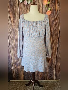 Arula Floral Tie Back Mini Dress Plus Size 2X